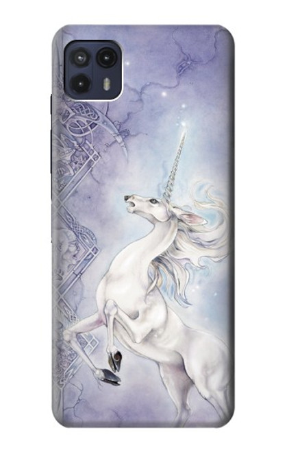 W1134 White Horse Unicorn Hard Case and Leather Flip Case For Motorola Moto G50 5G [for G50 5G only. NOT for G50]