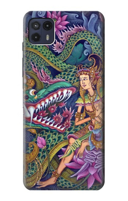 W1240 Bali Painting Hard Case and Leather Flip Case For Motorola Moto G50 5G [for G50 5G only. NOT for G50]