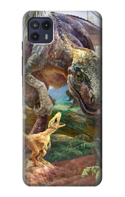 W1290 Dinosaurs T-Rex Hard Case and Leather Flip Case For Motorola Moto G50 5G [for G50 5G only. NOT for G50]