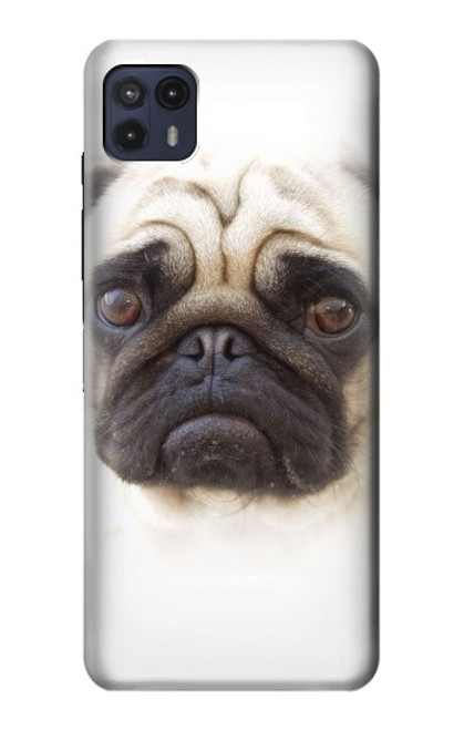 W1852 Pug Dog Hard Case and Leather Flip Case For Motorola Moto G50 5G [for G50 5G only. NOT for G50]
