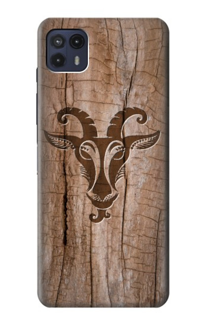 W2183 Goat Wood Graphic Printed Hard Case and Leather Flip Case For Motorola Moto G50 5G [for G50 5G only. NOT for G50]