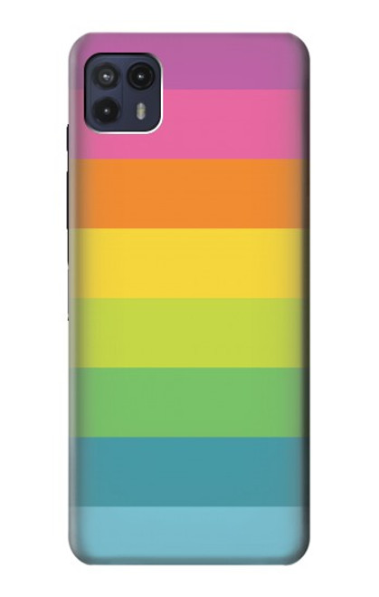 W2363 Rainbow Pattern Hard Case and Leather Flip Case For Motorola Moto G50 5G [for G50 5G only. NOT for G50]