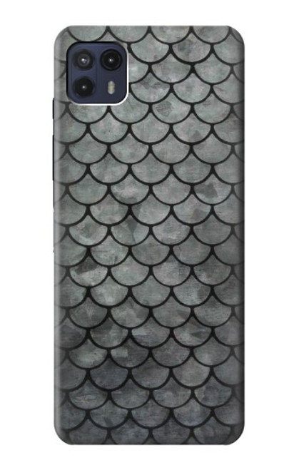 W2950 Silver Fish Scale Hard Case and Leather Flip Case For Motorola Moto G50 5G [for G50 5G only. NOT for G50]