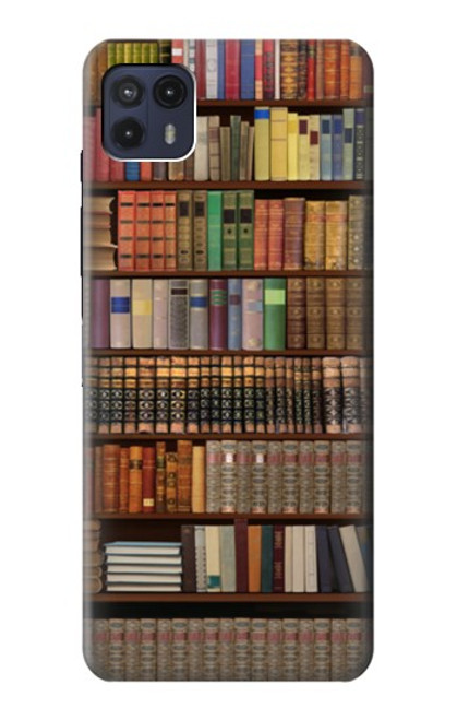 W3154 Bookshelf Hard Case and Leather Flip Case For Motorola Moto G50 5G [for G50 5G only. NOT for G50]