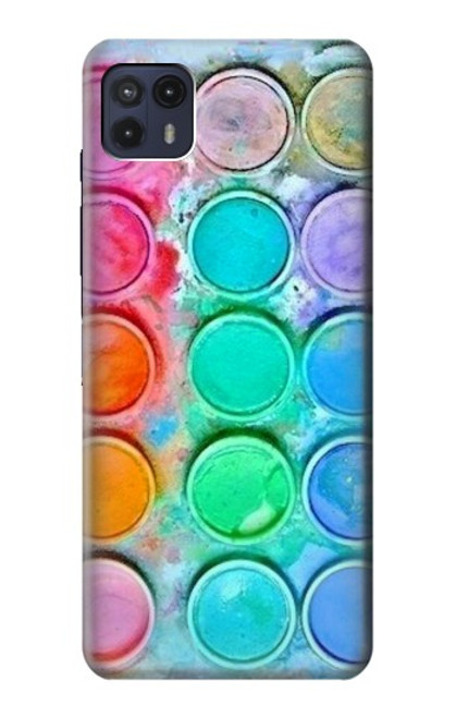 W3235 Watercolor Mixing Hard Case and Leather Flip Case For Motorola Moto G50 5G [for G50 5G only. NOT for G50]