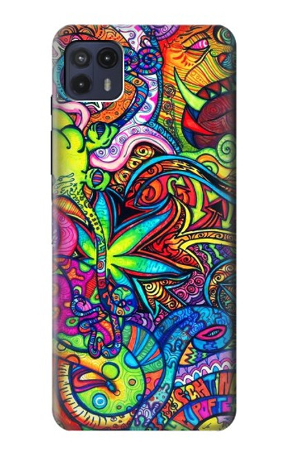 W3255 Colorful Art Pattern Hard Case and Leather Flip Case For Motorola Moto G50 5G [for G50 5G only. NOT for G50]