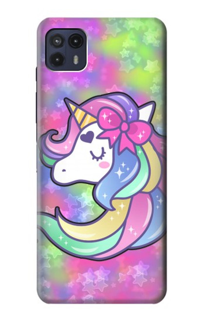 W3264 Pastel Unicorn Hard Case and Leather Flip Case For Motorola Moto G50 5G [for G50 5G only. NOT for G50]
