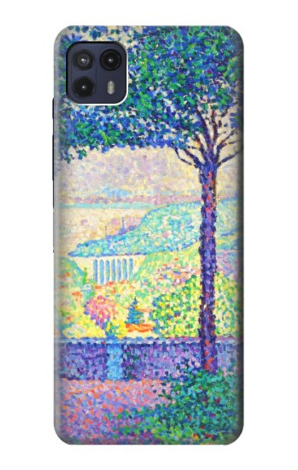 W3349 Paul Signac Terrace of Meudon Hard Case and Leather Flip Case For Motorola Moto G50 5G [for G50 5G only. NOT for G50]