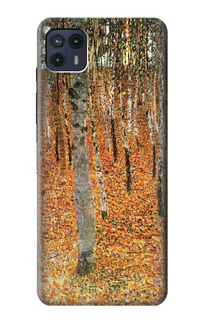W3380 Gustav Klimt Birch Forest Hard Case and Leather Flip Case For Motorola Moto G50 5G [for G50 5G only. NOT for G50]