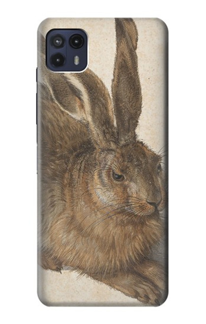 W3781 Albrecht Durer Young Hare Hard Case and Leather Flip Case For Motorola Moto G50 5G [for G50 5G only. NOT for G50]