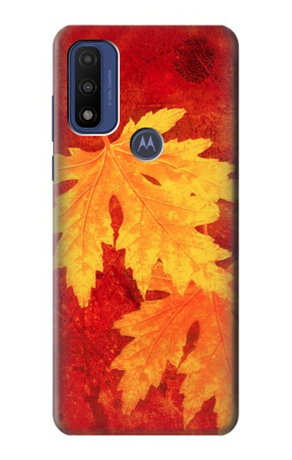 W0479 Maple Leaf Hard Case and Leather Flip Case For Motorola G Pure