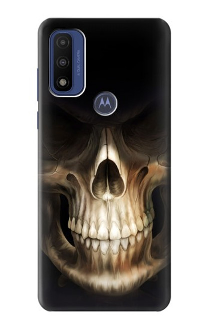 W1107 Skull Face Grim Reaper Hard Case and Leather Flip Case For Motorola G Pure