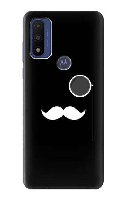 W1946 Sir Mustache Minimalism Hard Case and Leather Flip Case For Motorola G Pure