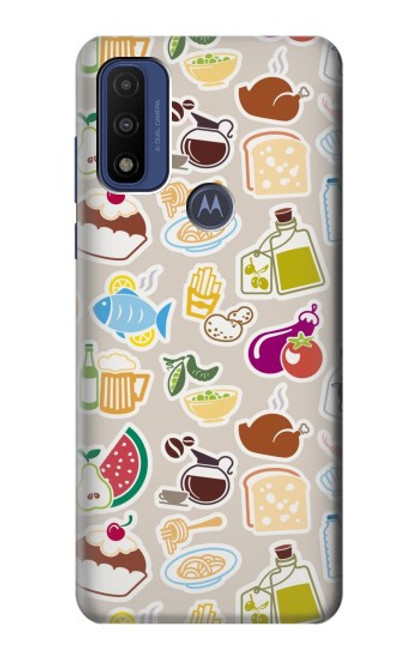 W2321 Food and Drink Seamless Hard Case and Leather Flip Case For Motorola G Pure