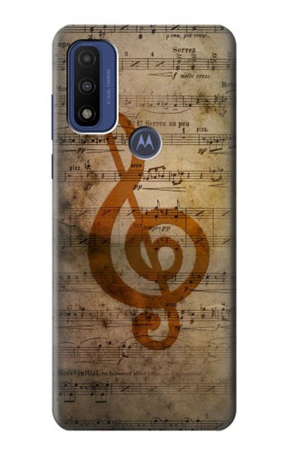 W2368 Sheet Music Notes Hard Case and Leather Flip Case For Motorola G Pure