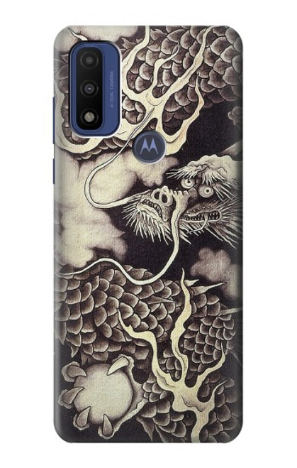 W2719 Japan Painting Dragon Hard Case and Leather Flip Case For Motorola G Pure