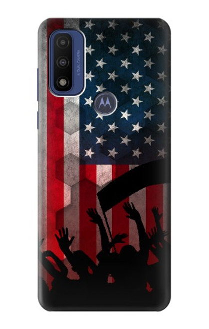 W2989 USA America Soccer Hard Case and Leather Flip Case For Motorola G Pure