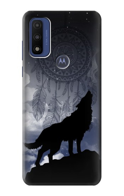 W3011 Dream Catcher Wolf Howling Hard Case and Leather Flip Case For Motorola G Pure