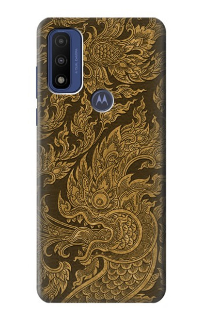 W3382 Thai Art Naga Hard Case and Leather Flip Case For Motorola G Pure