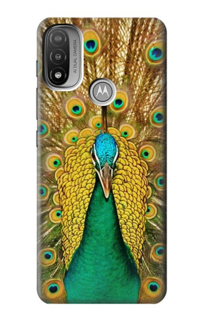 W0513 Peacock Hard Case and Leather Flip Case For Motorola Moto E20,E30,E40