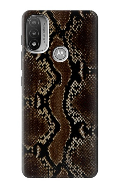 W0553 Snake Skin Hard Case and Leather Flip Case For Motorola Moto E20,E30,E40