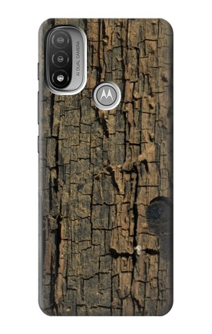 W0598 Wood Graphic Printed Hard Case and Leather Flip Case For Motorola Moto E20,E30,E40