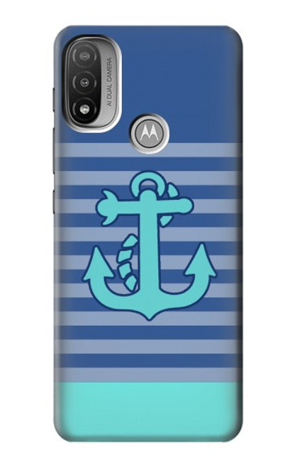 W2081 Nautical Anchor Hard Case and Leather Flip Case For Motorola Moto E20,E30,E40