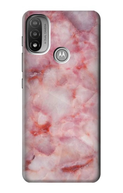 W2843 Pink Marble Texture Hard Case and Leather Flip Case For Motorola Moto E20,E30,E40