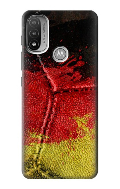 W3303 Germany Flag Vintage Football Graphic Hard Case and Leather Flip Case For Motorola Moto E20,E30,E40