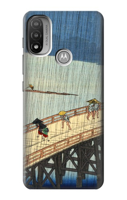 W3347 Utagawa Hiroshige Sudden shower Hard Case and Leather Flip Case For Motorola Moto E20,E30,E40