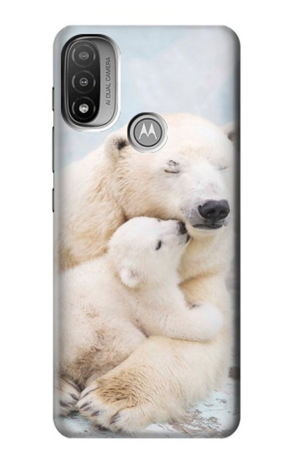 W3373 Polar Bear Hug Family Hard Case and Leather Flip Case For Motorola Moto E20,E30,E40