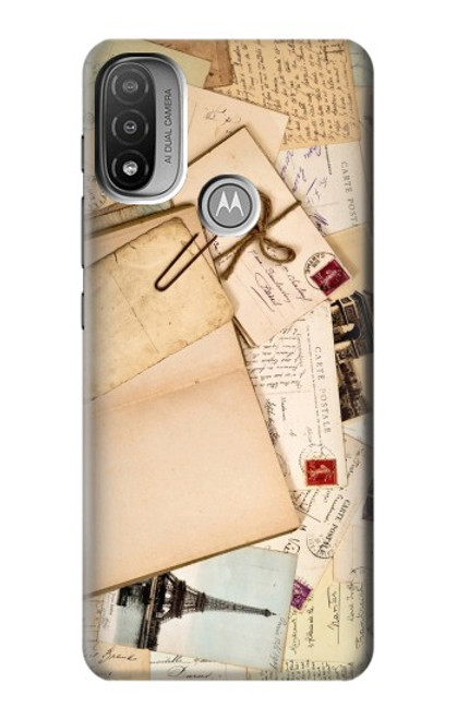 W3397 Postcards Memories Hard Case and Leather Flip Case For Motorola Moto E20,E30,E40