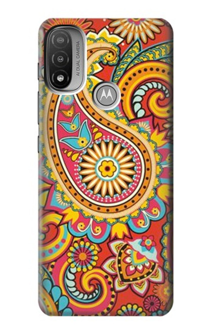 W3402 Floral Paisley Pattern Seamless Hard Case and Leather Flip Case For Motorola Moto E20,E30,E40