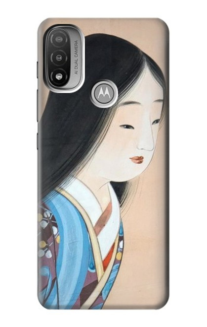 W3483 Japan Beauty Kimono Hard Case and Leather Flip Case For Motorola Moto E20,E30,E40