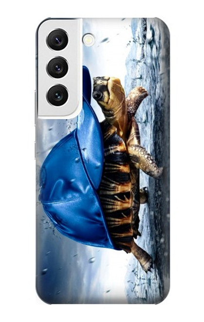 W0084 Turtle in the Rain Hard Case and Leather Flip Case For Samsung Galaxy S22