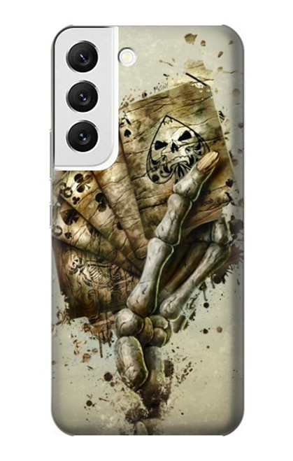 W0550 Skull Card Poker Hard Case and Leather Flip Case For Samsung Galaxy S22