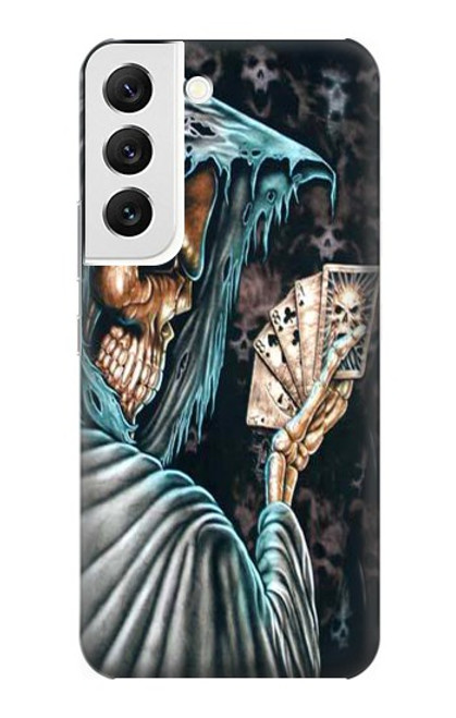 W0748 Grim Reaper Death Poker Hard Case and Leather Flip Case For Samsung Galaxy S22