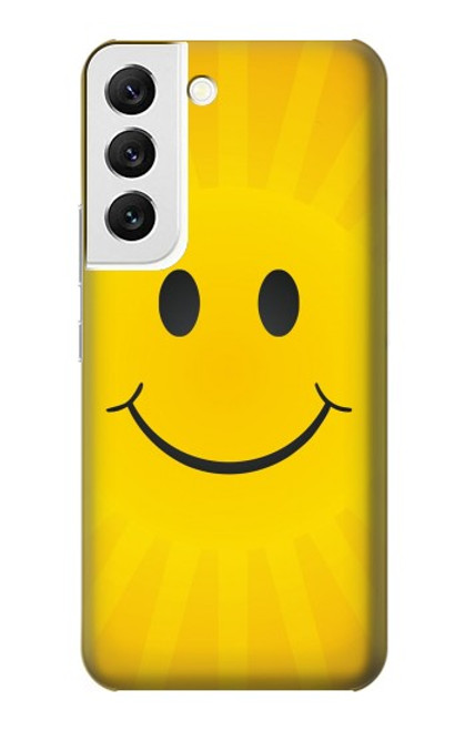 W1146 Yellow Sun Smile Hard Case and Leather Flip Case For Samsung Galaxy S22