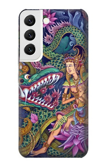 W1240 Bali Painting Hard Case and Leather Flip Case For Samsung Galaxy S22