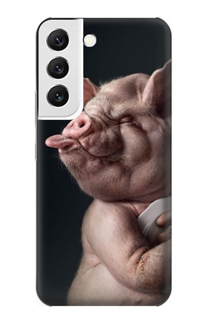 W1273 Crazy Pig Hard Case and Leather Flip Case For Samsung Galaxy S22