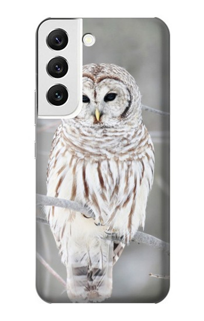 W1566 Snowy Owl White Owl Hard Case and Leather Flip Case For Samsung Galaxy S22