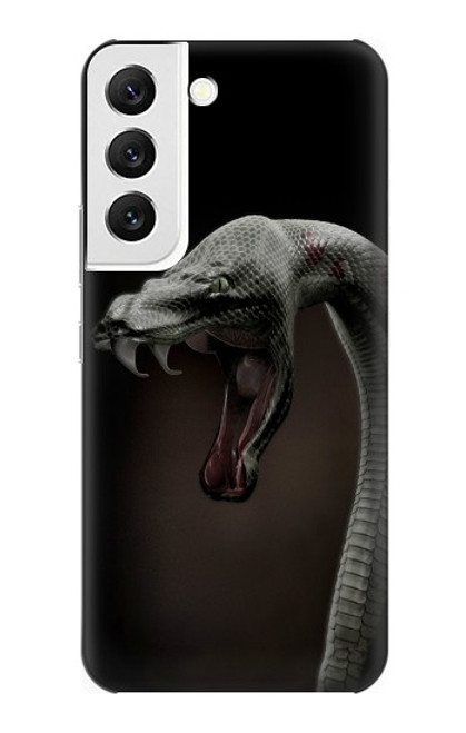 W1597 Black Mamba Snake Hard Case and Leather Flip Case For Samsung Galaxy S22