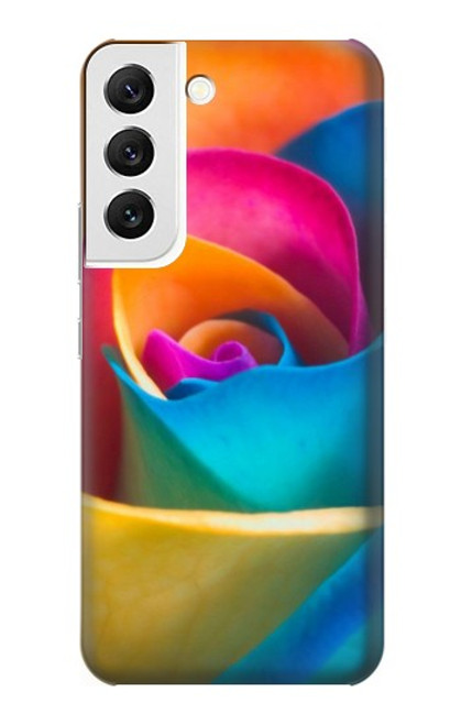 W1671 Rainbow Colorful Rose Hard Case and Leather Flip Case For Samsung Galaxy S22