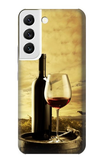 W2042 A Grape Vineyard Grapes Bottle Red Wine Hard Case and Leather Flip Case For Samsung Galaxy S22