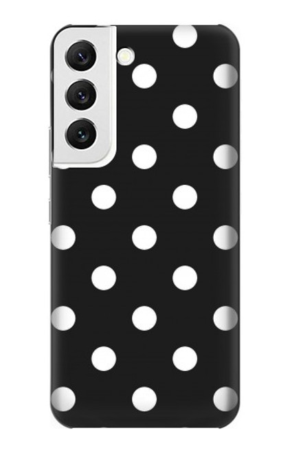 W2299 Black Polka Dots Hard Case and Leather Flip Case For Samsung Galaxy S22