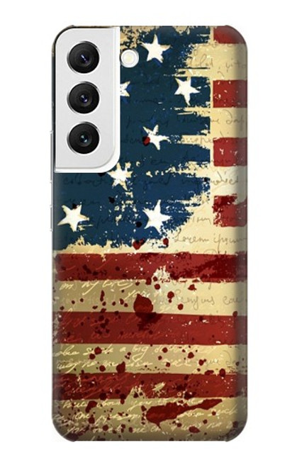 W2349 Old American Flag Hard Case and Leather Flip Case For Samsung Galaxy S22