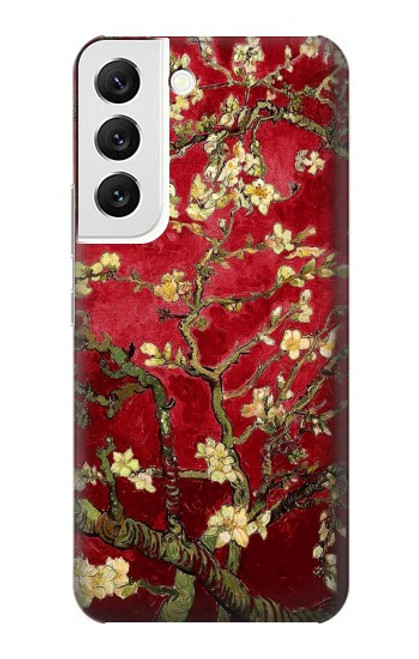 W2414 Red Blossoming Almond Tree Van Gogh Hard Case and Leather Flip Case For Samsung Galaxy S22