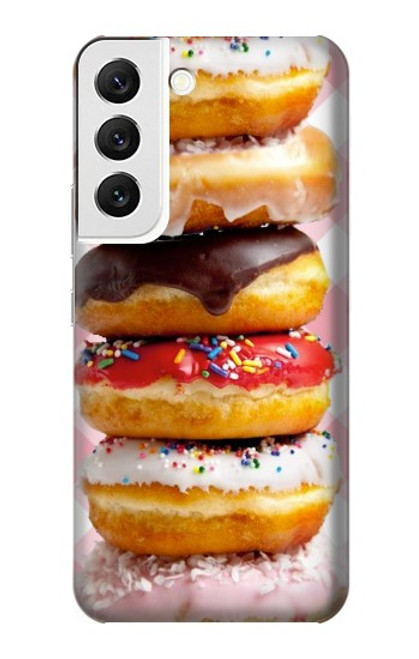 W2431 Fancy Sweet Donuts Hard Case and Leather Flip Case For Samsung Galaxy S22