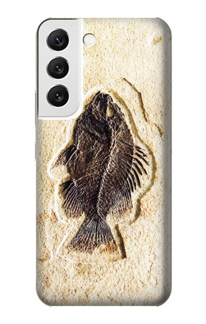 W2562 Fossil Fish Hard Case and Leather Flip Case For Samsung Galaxy S22