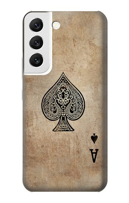 W2928 Vintage Spades Ace Card Hard Case and Leather Flip Case For Samsung Galaxy S22